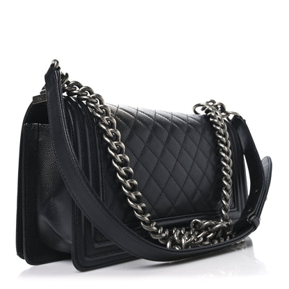 Chanel Caviar Quilted Medium Boy Flap Black 3 of 10