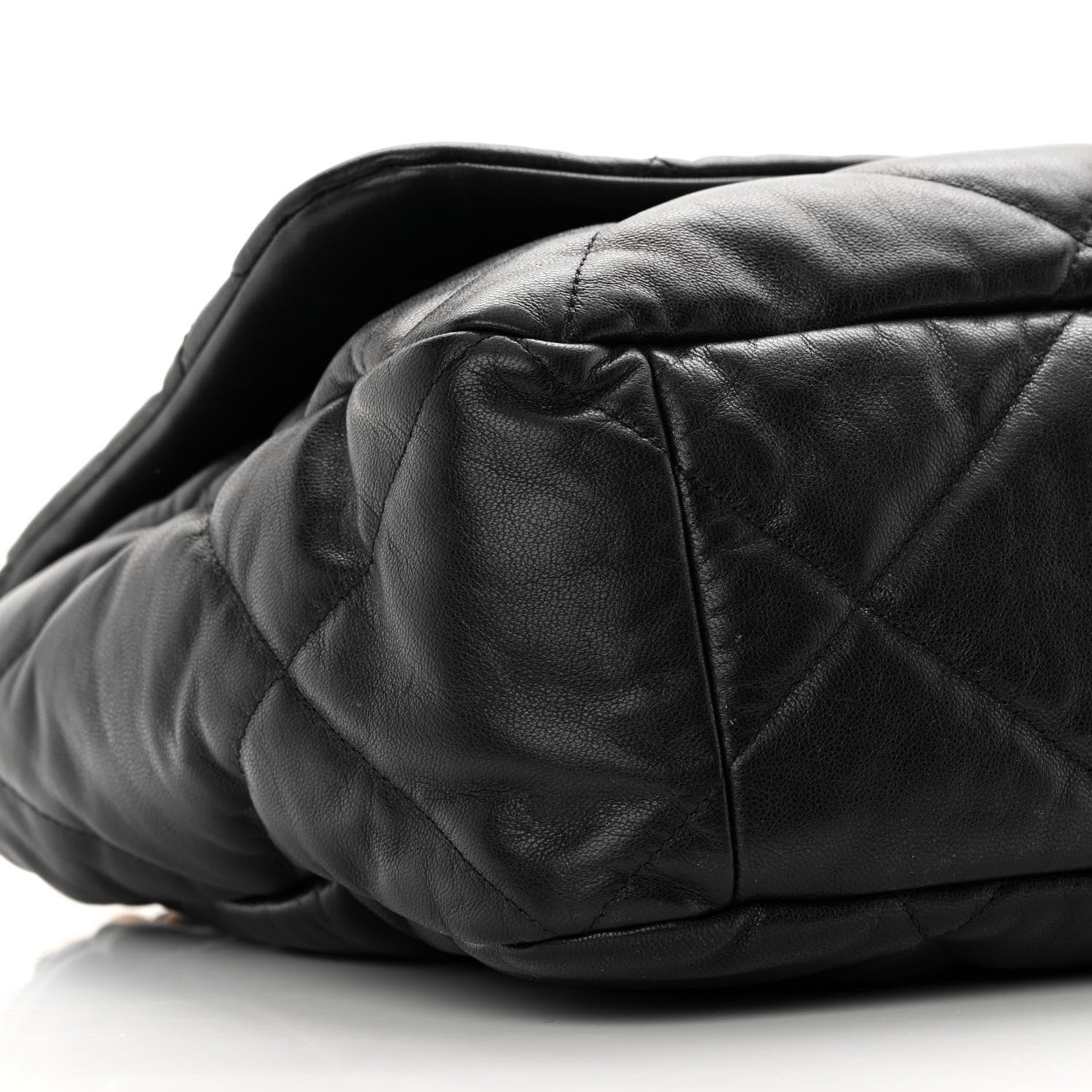 Chanel Lambskin Quilted Maxi Chanel 19 Flap Black 9 of 16