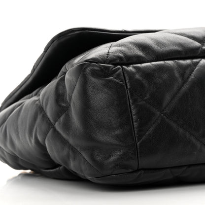 Chanel Lambskin Quilted Maxi Chanel 19 Flap Black 9 of 16