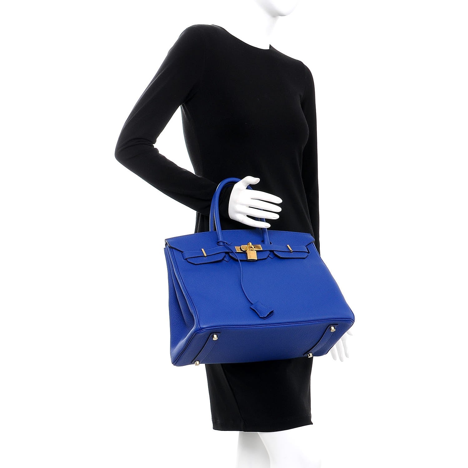 Hermes Togo Birkin 35 Bleu Electrique 2 of 33