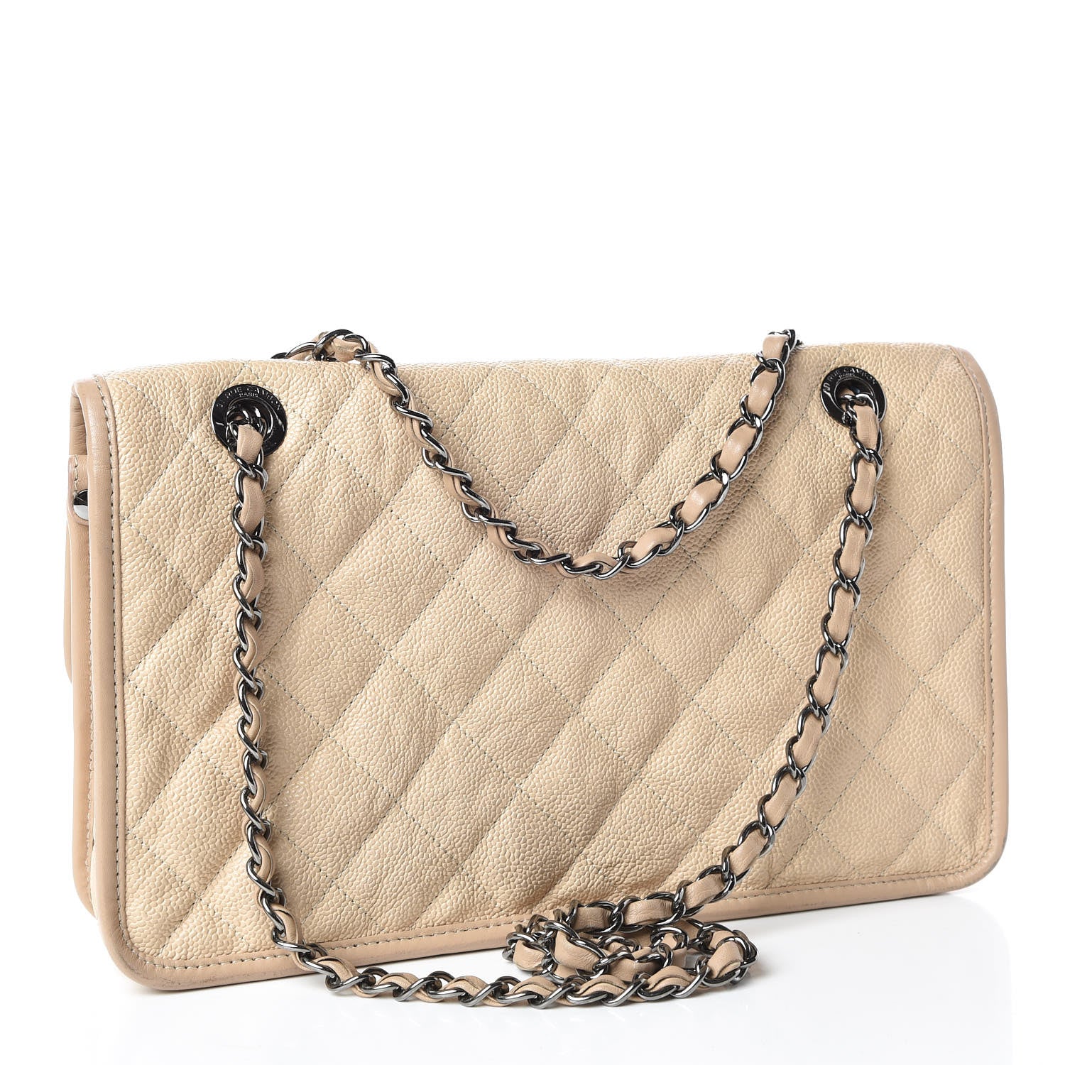 Chanel Caviar Quilted Medium French Riviera Flap Beige 3 of 10