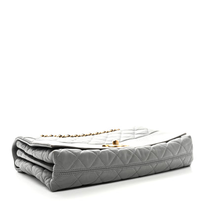 Chanel Calfskin Quilted Jumbo Soft Elegance Flap Grey 4 of 11