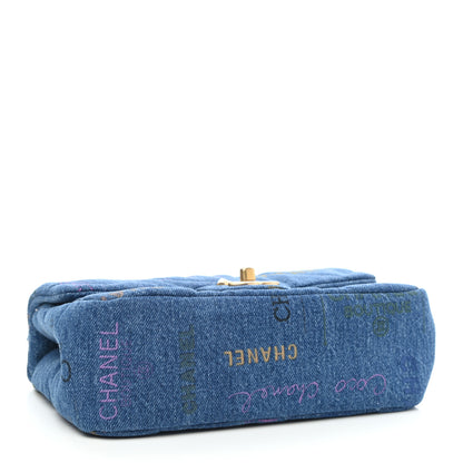 Chanel Denim Quilted Mini Denim Mood Rectangular Flap Blue Multicolor 4 of 9