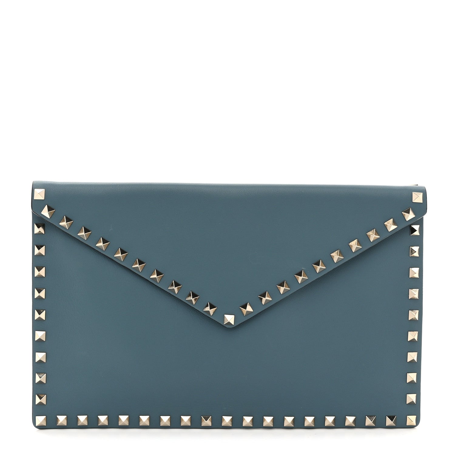 Valentino Garavani Vitello Large Rockstud Envelope Clutch Amadeus 1 of 6