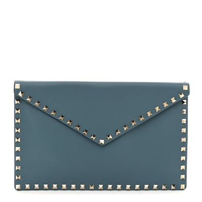 Valentino Garavani Vitello Large Rockstud Envelope Clutch Amadeus 1 of 6