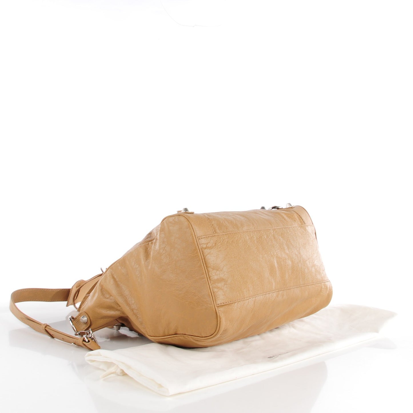Agneau Giant 12 Silver Hardware Velo Beige Nougatine