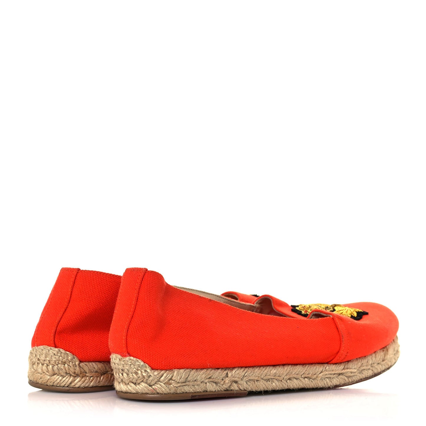 Olana Canvas Galia Flat Espadrilles 39 Orange