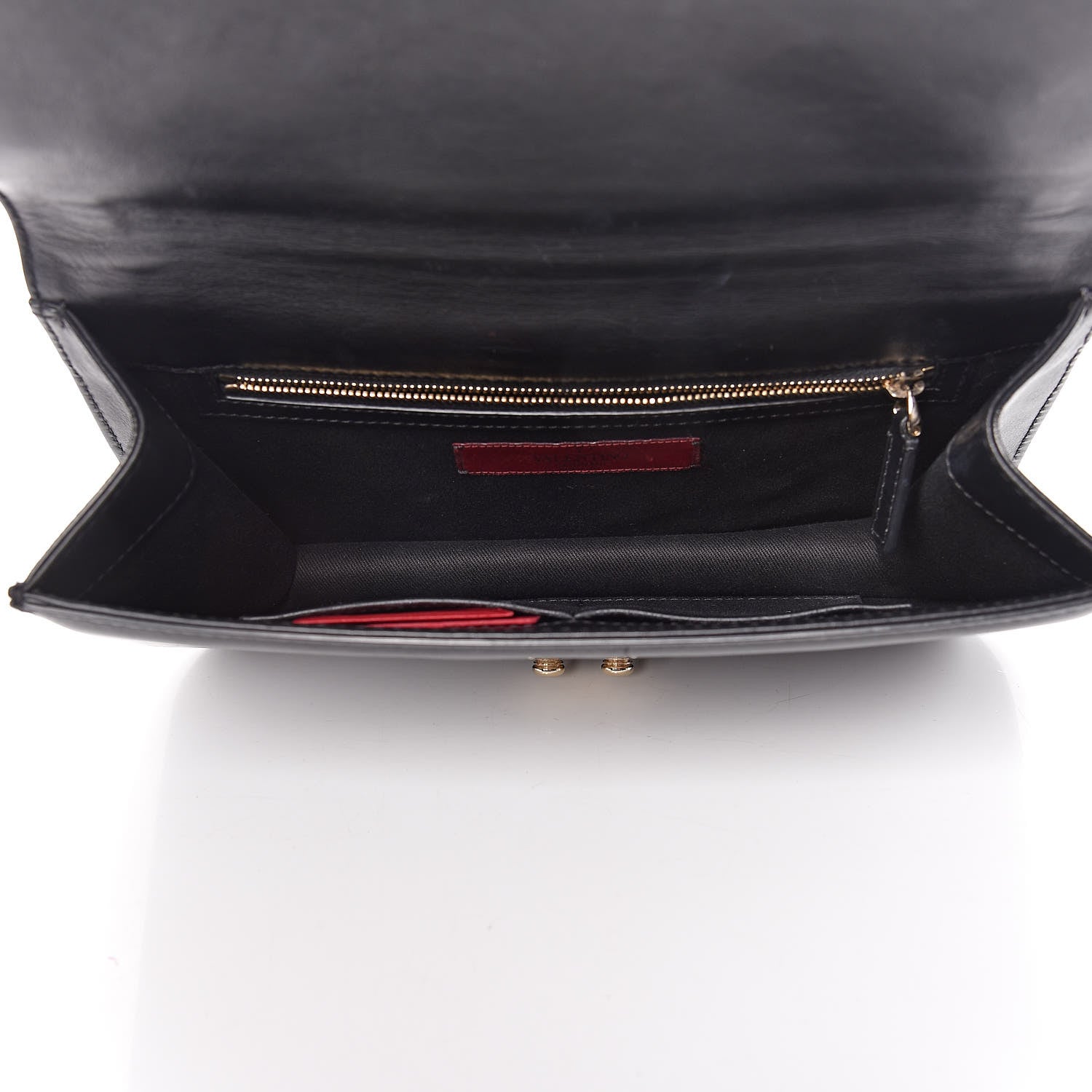 Valentino Garavani Vitello Medium Glam Lock Rockstud Flap Black 5 of 14