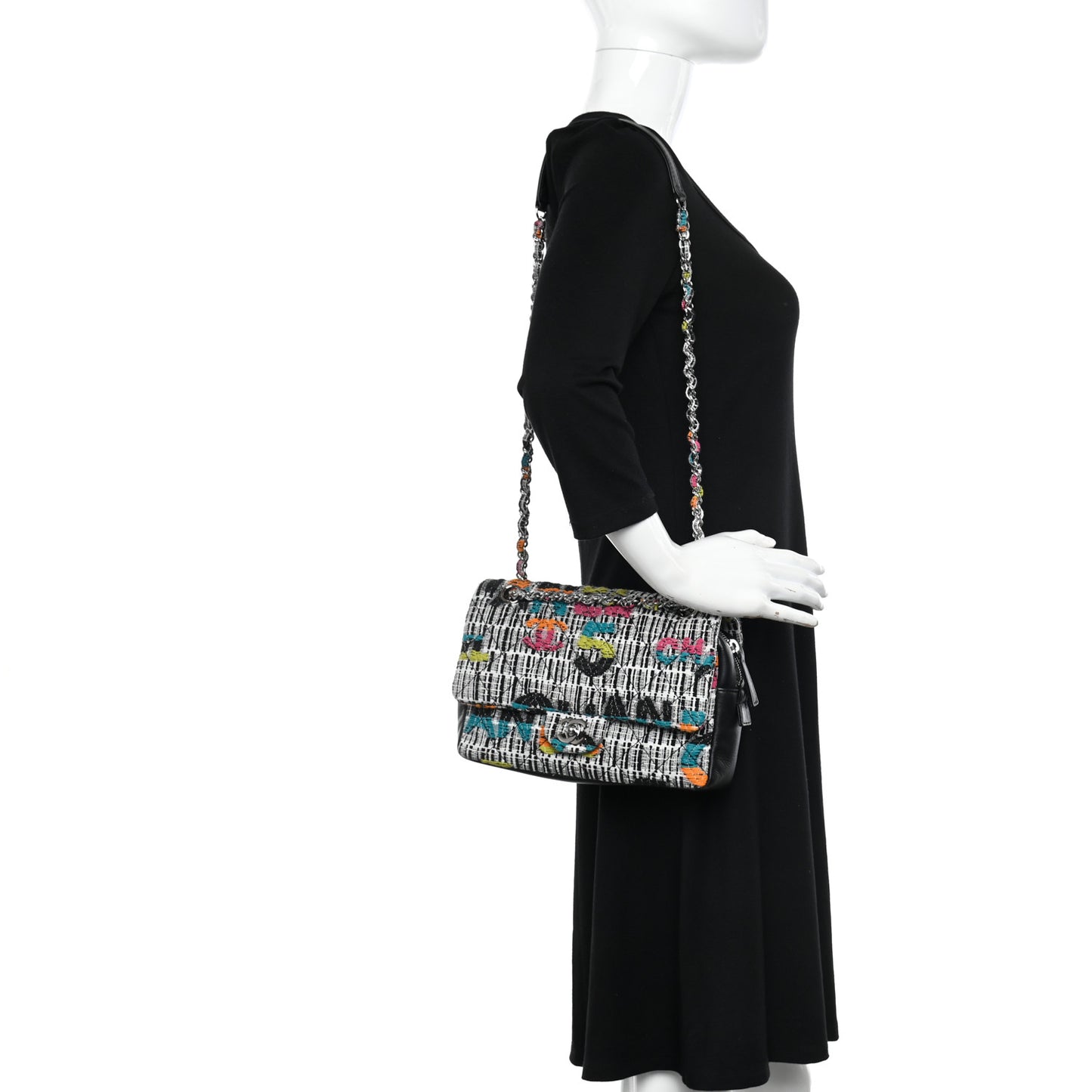 Fantasy Tweed Quilted Easy Flap Multicolor