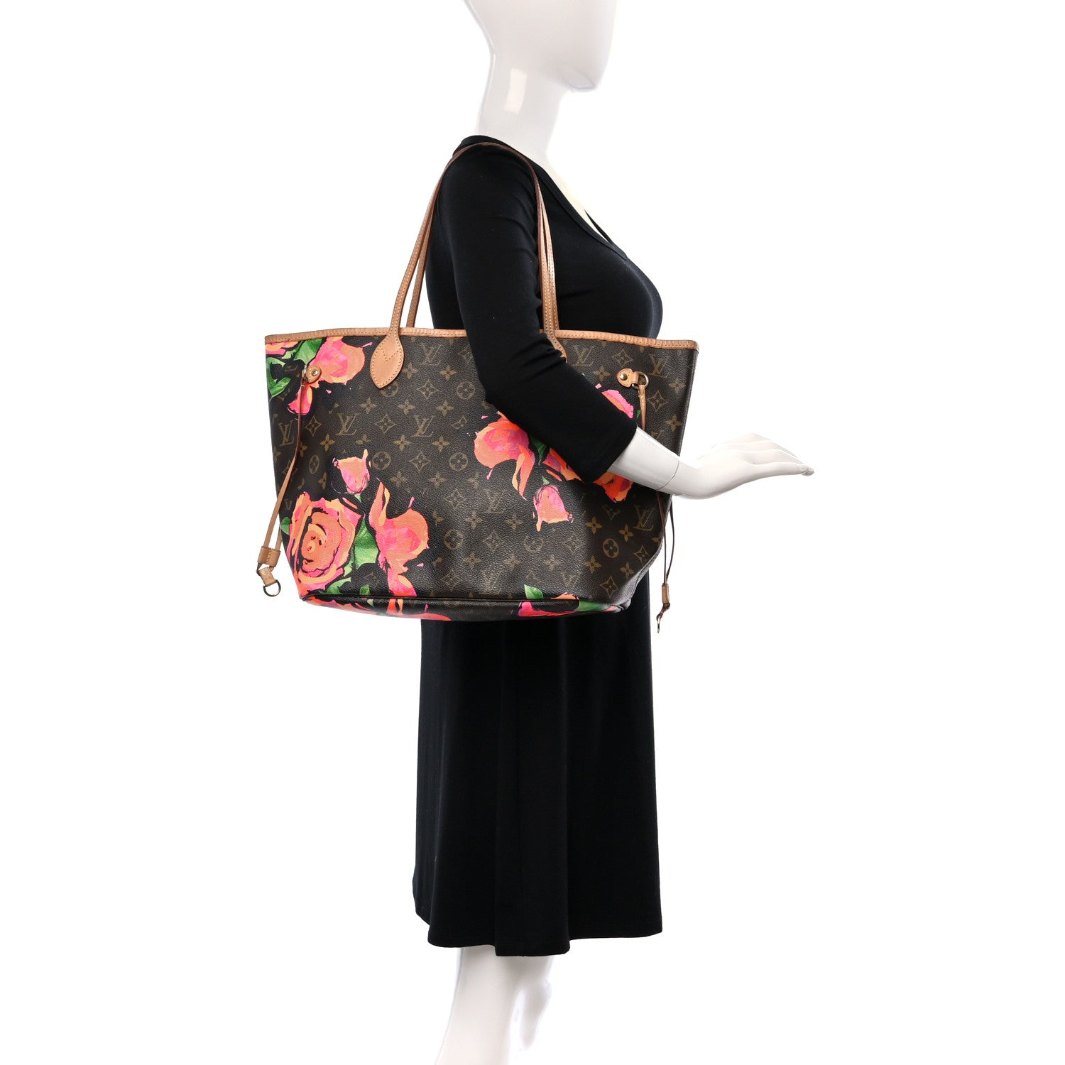 Louis Vuitton Monogram Roses Neverfull MM 2 of 9