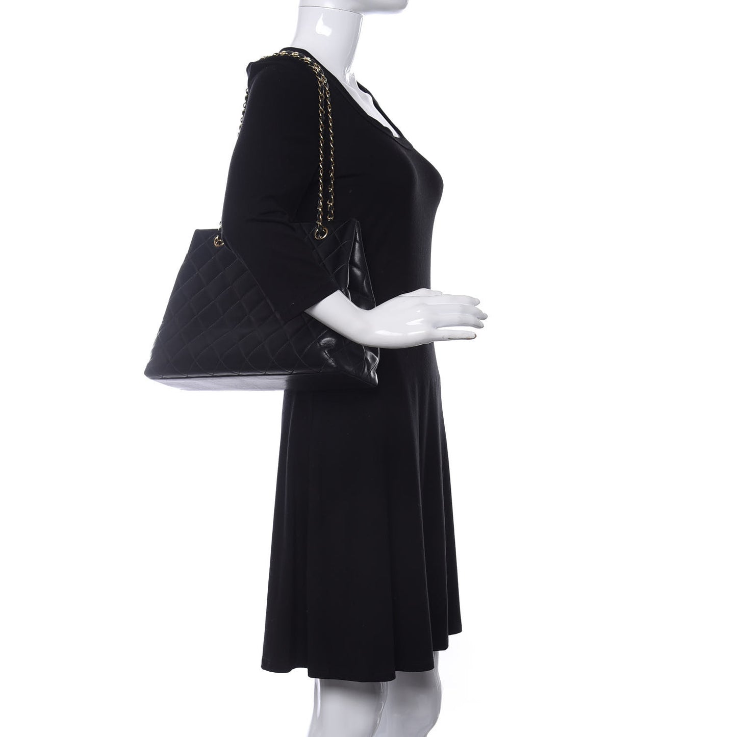 Lambskin Quilted Tote Black