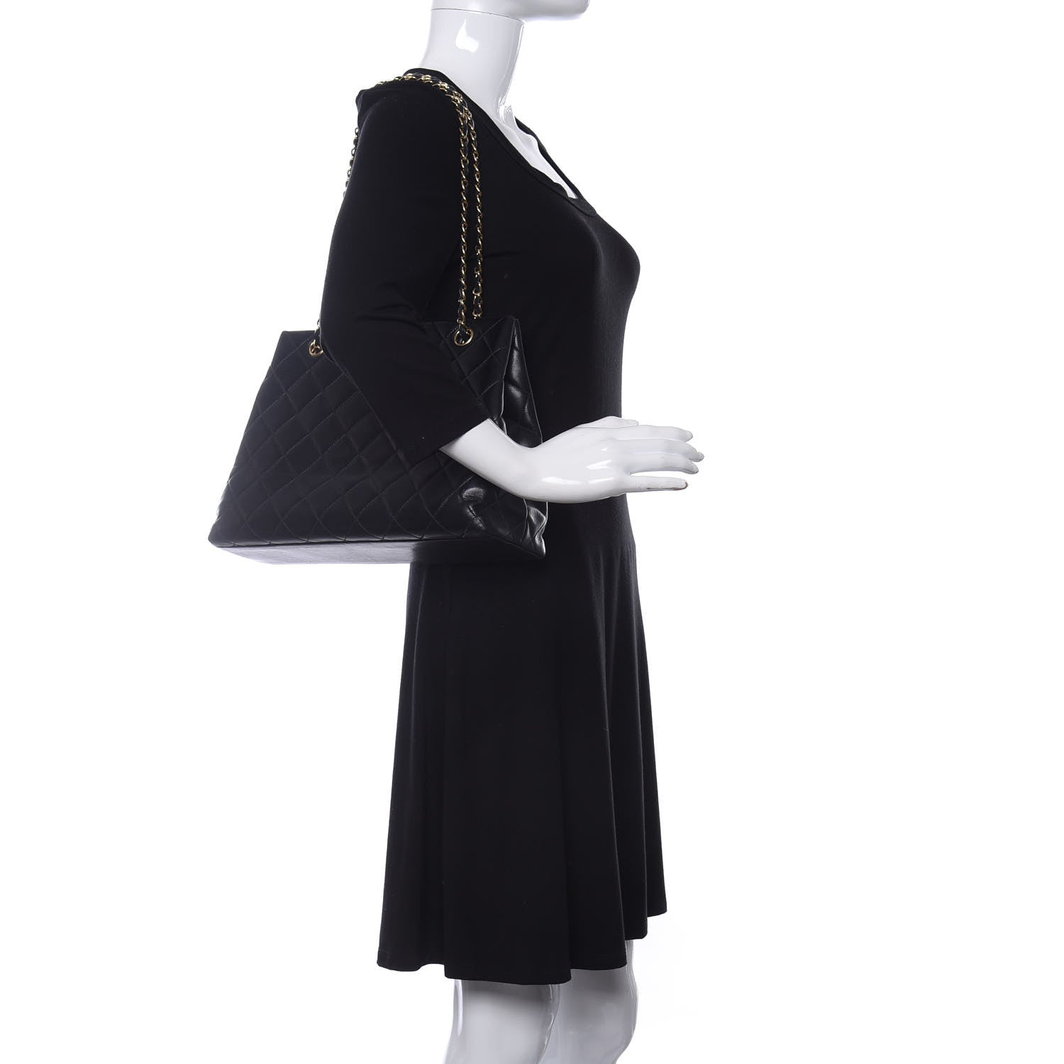 Chanel Lambskin Quilted Tote Black 2 of 10