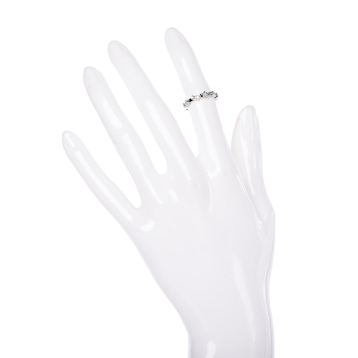 Chanel Platinum Diamond Comete Band Ring 47 4 2 of 5