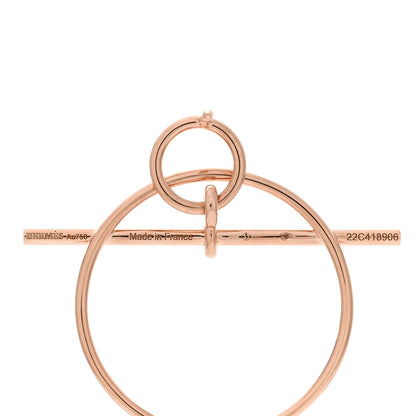 Hermes 18K Rose Gold PM Loop Earrings 4 of 5