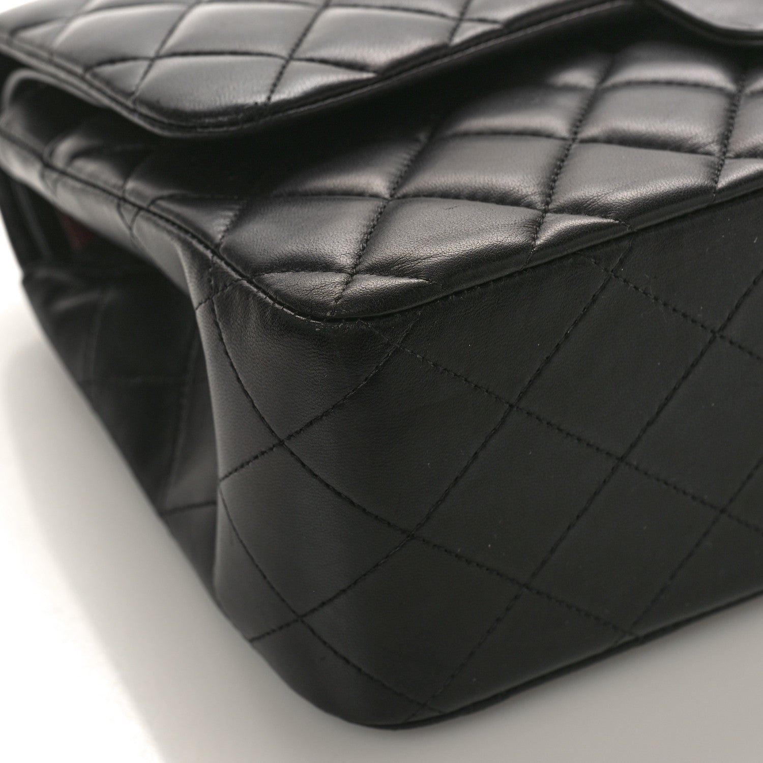 Chanel Lambskin Quilted Jumbo Double Flap Black 8 of 13