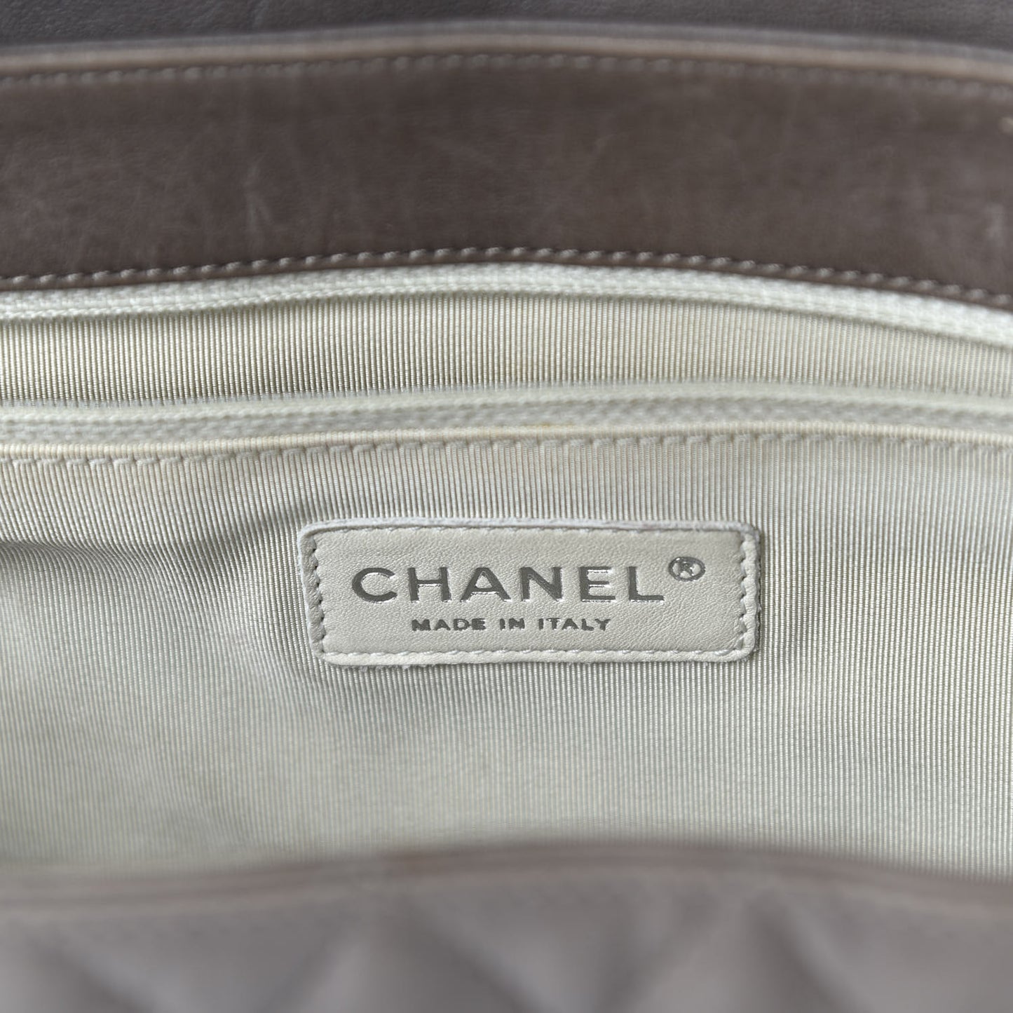Washed Lambskin Quilted Maxi Chain Around Flap Taupe