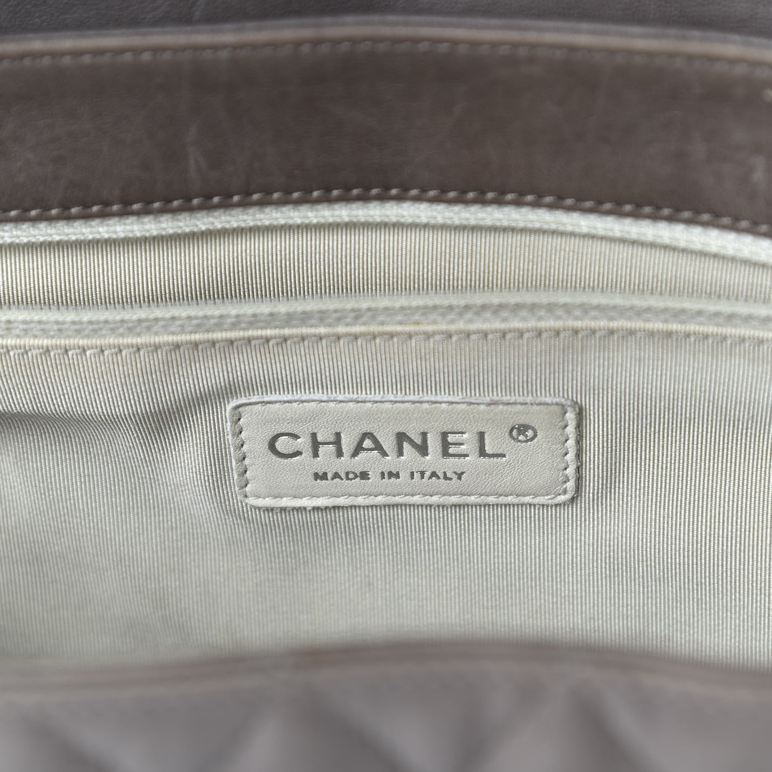Chanel Washed Lambskin Quilted Maxi Chain Around Flap Taupe 8 of 10