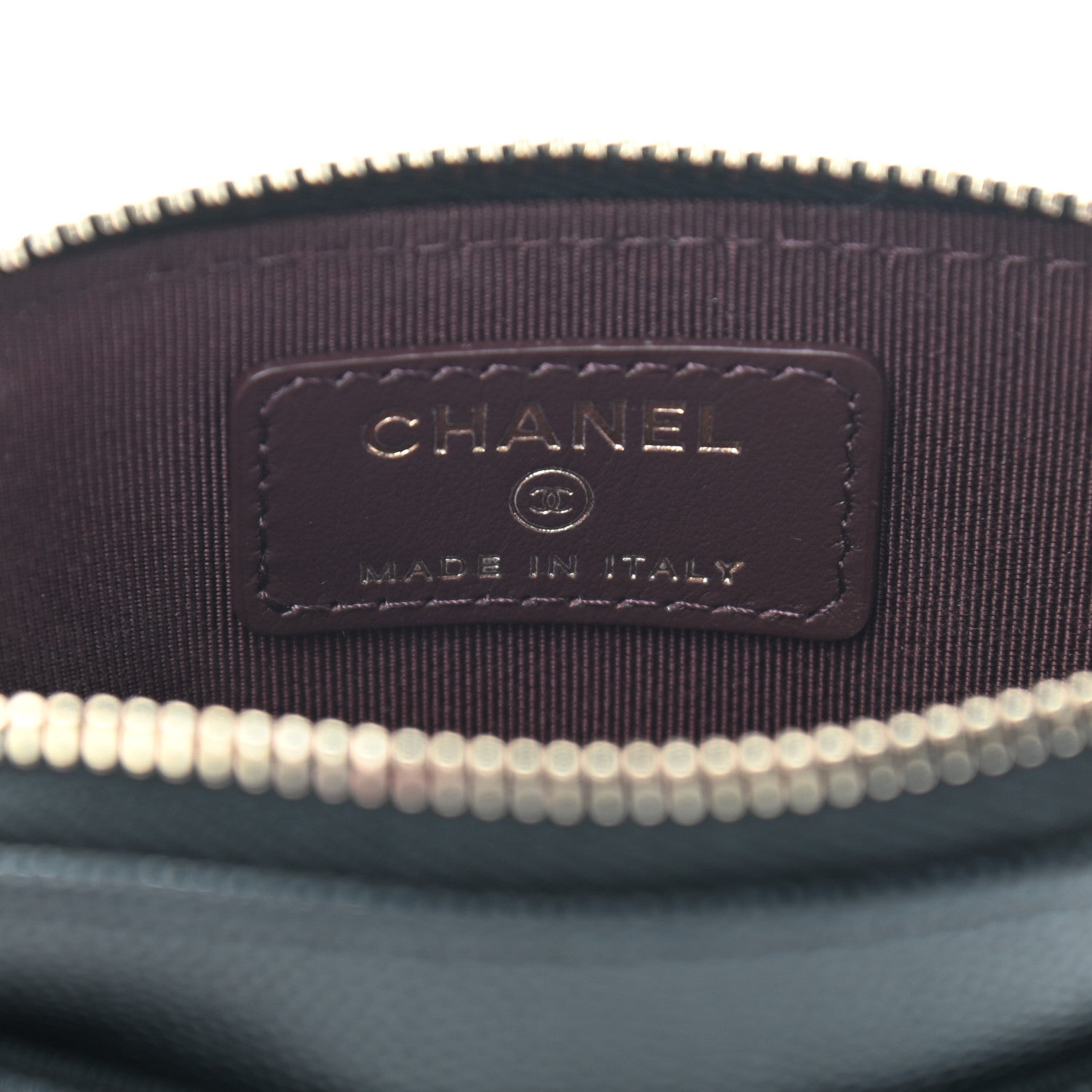 Chanel Caviar Quilted Zip Card Holder Wallet Black 6 of 7