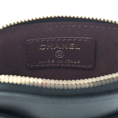 Chanel Caviar Quilted Zip Card Holder Wallet Black 6 of 7