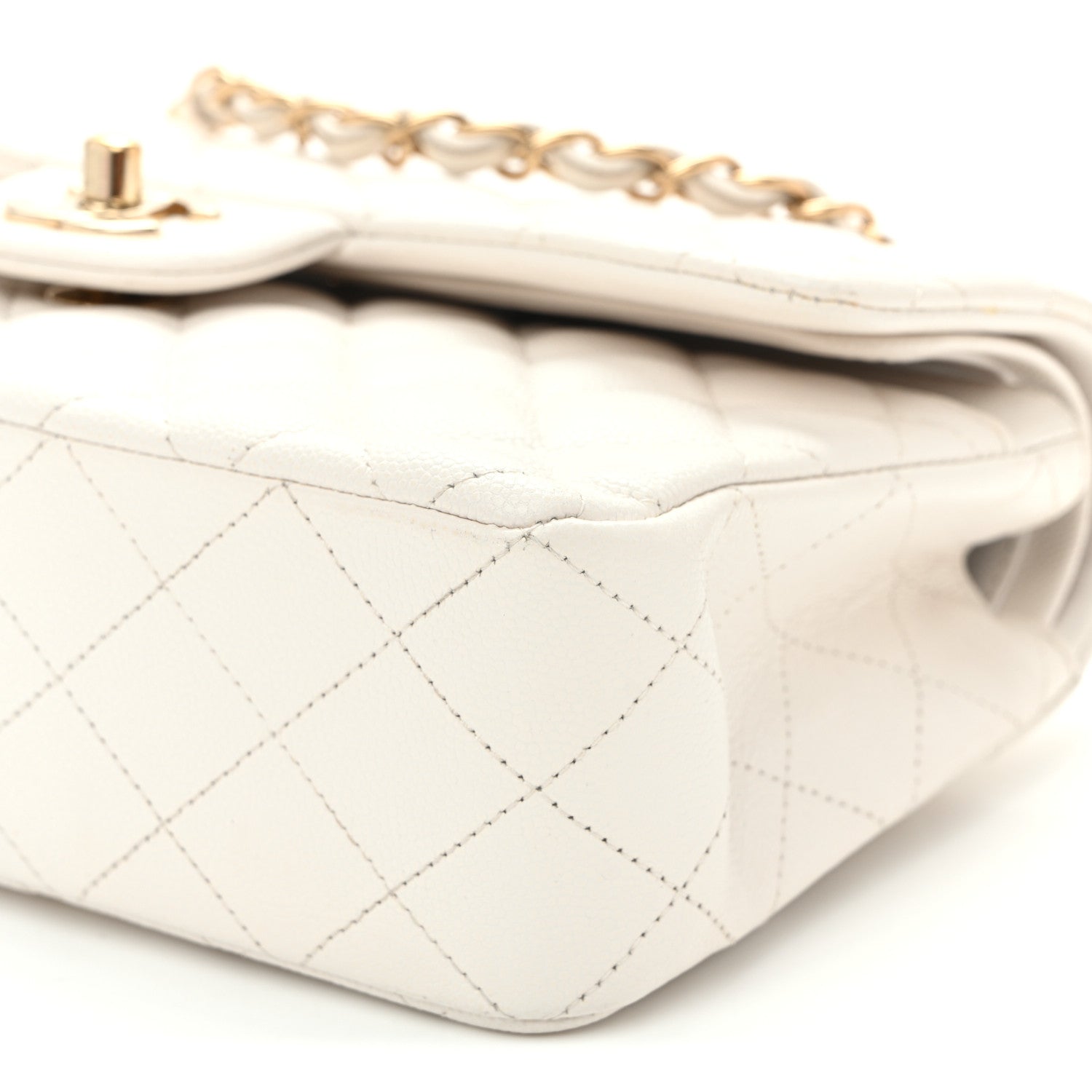 Chanel Caviar Quilted Small Double Flap White 10 of 11