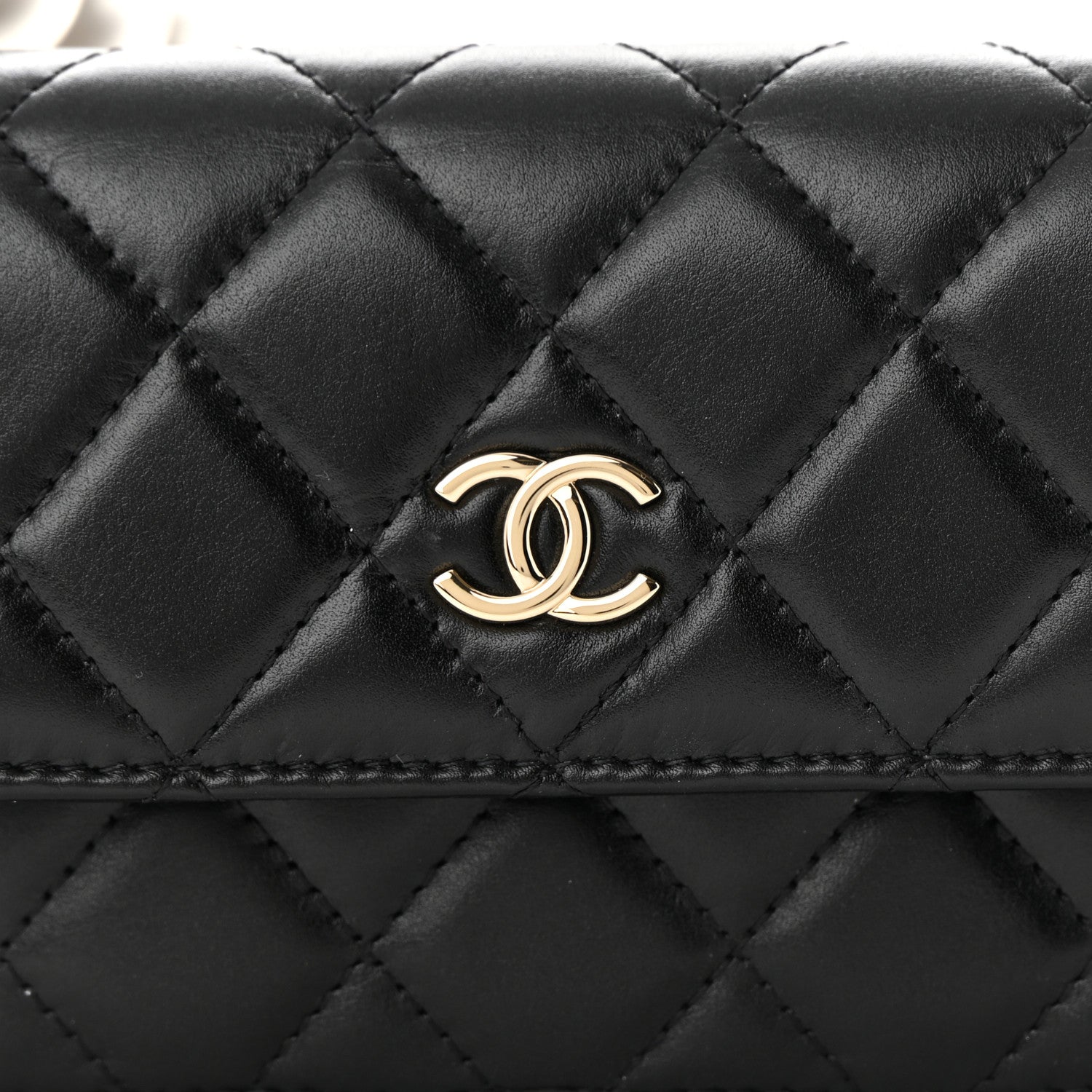 Chanel Calfskin Quilted Maxi Pearls Clutch With Chain Black 9 of 12
