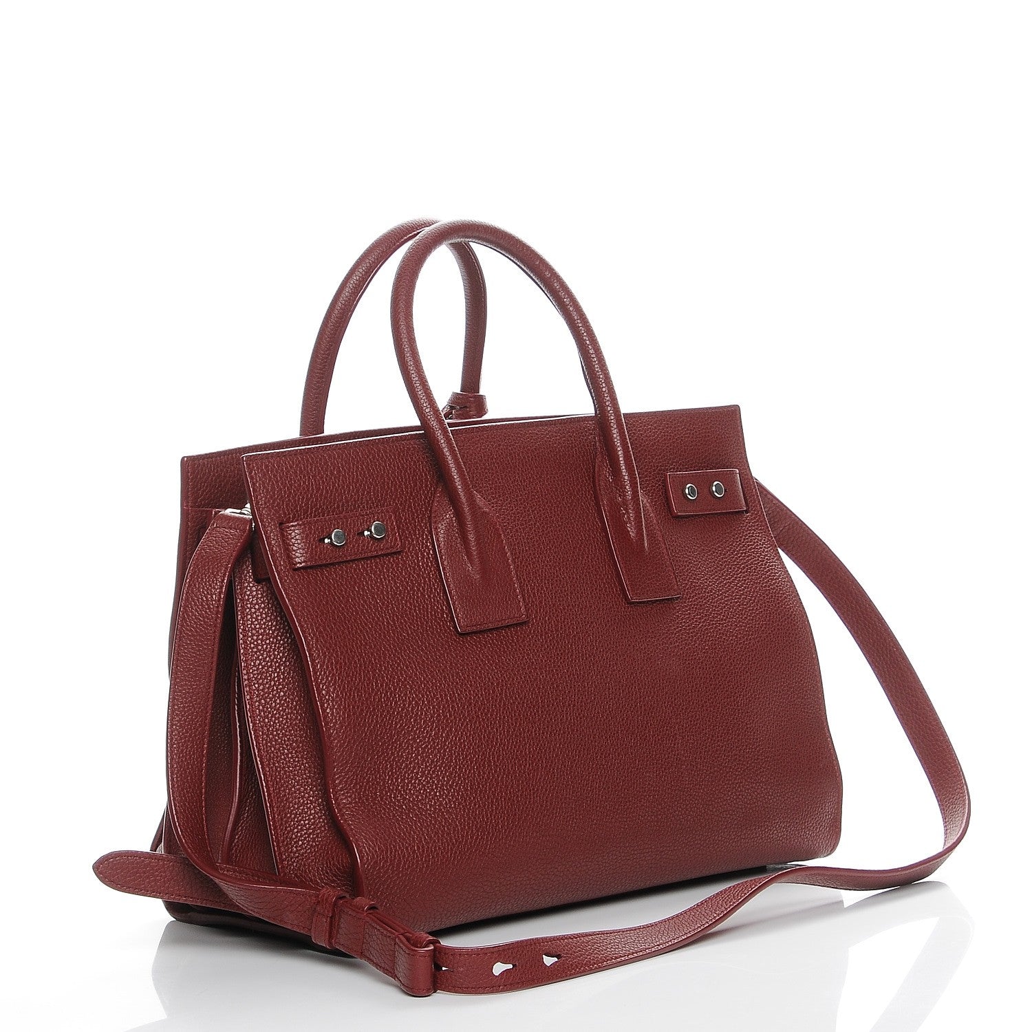 Saint Laurent Grained Calfskin Small Supple Sac De Jour Dark Pallisandre 4 of 8