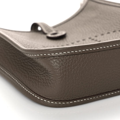 Hermes Taurillon Clemence Amazone Evelyne TPM Etoupe Bleu Indigo 8 of 10