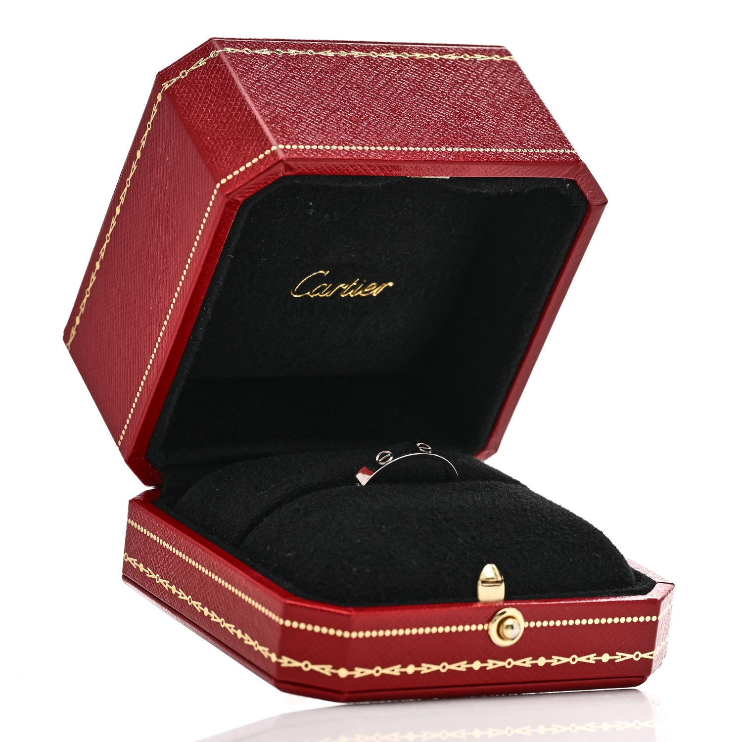 Cartier 18K White Gold 3.5mm LOVE Wedding Band Ring 55 7.25 5 of 5