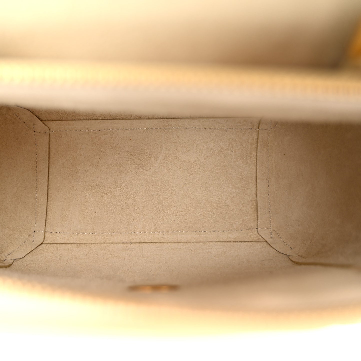 Grained Calfskin Nano Belt Bag Chalk