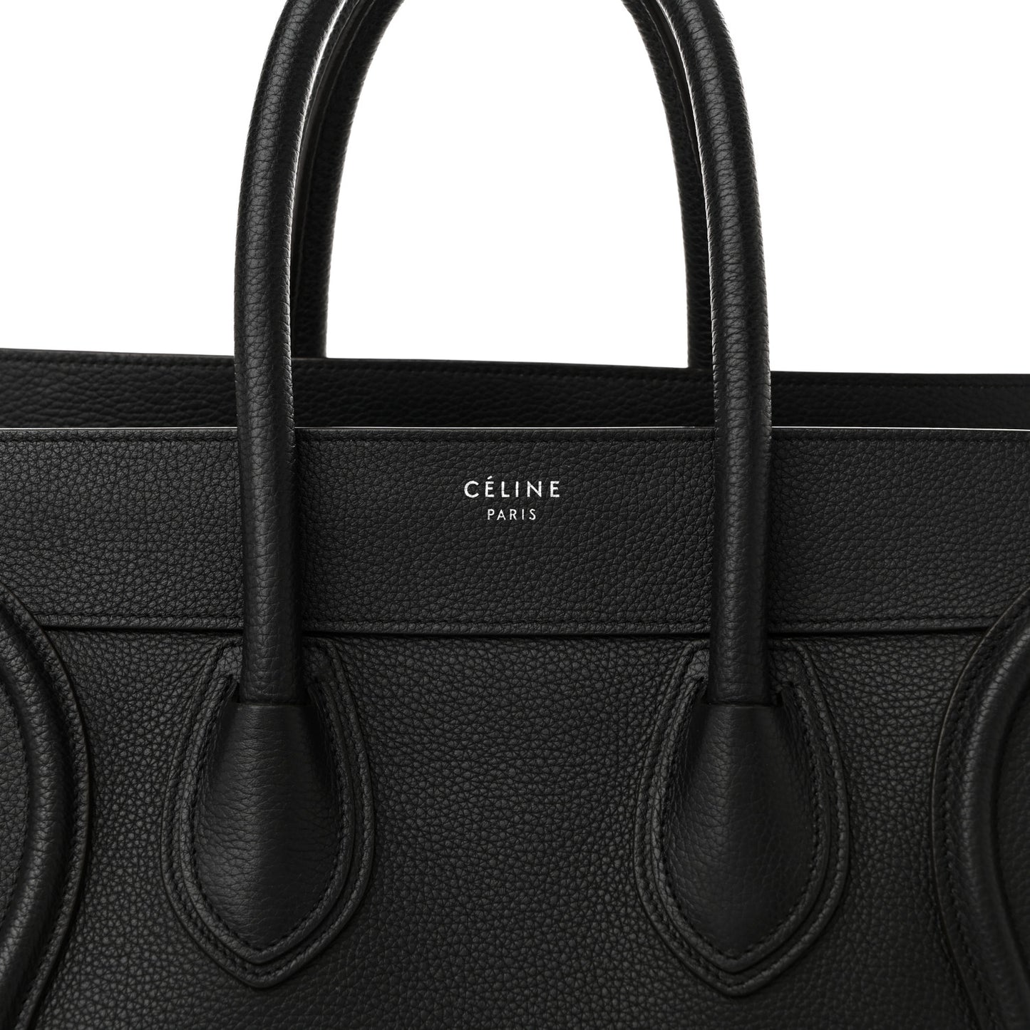Drummed Calfskin Mini Luggage Black