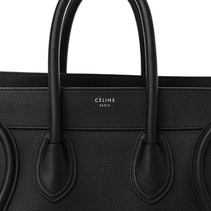 Celine Drummed Calfskin Mini Luggage Black 8 of 14