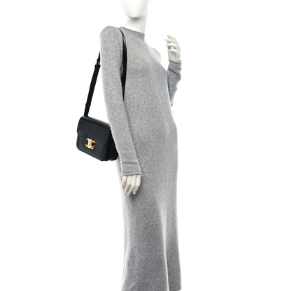 Celine Shiny Calfskin Medium Triomphe Black 2 of 10