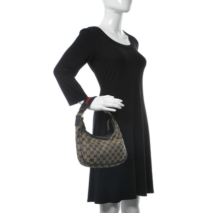 Gucci Monogram Web Small Pop Hobo Navy 2 of 6