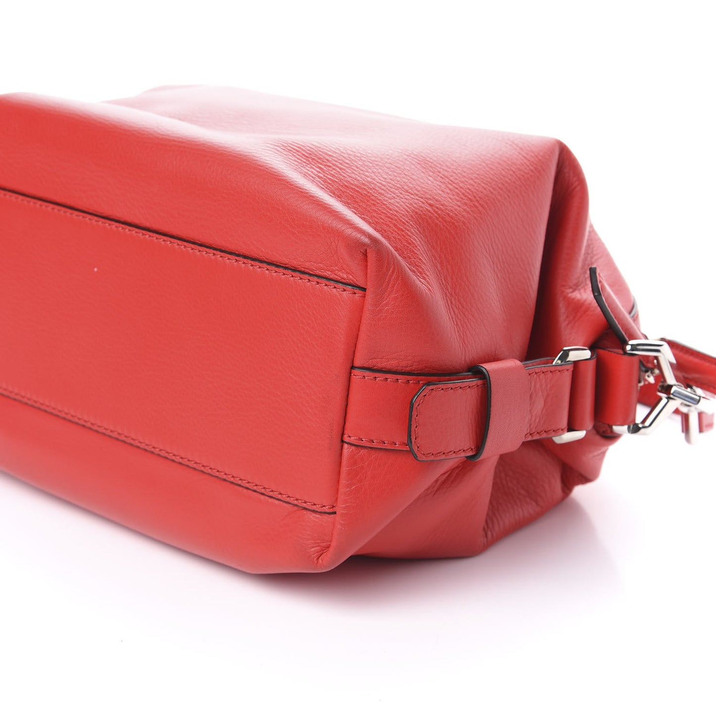 Pebbled Calfskin Small Nightingale Red
