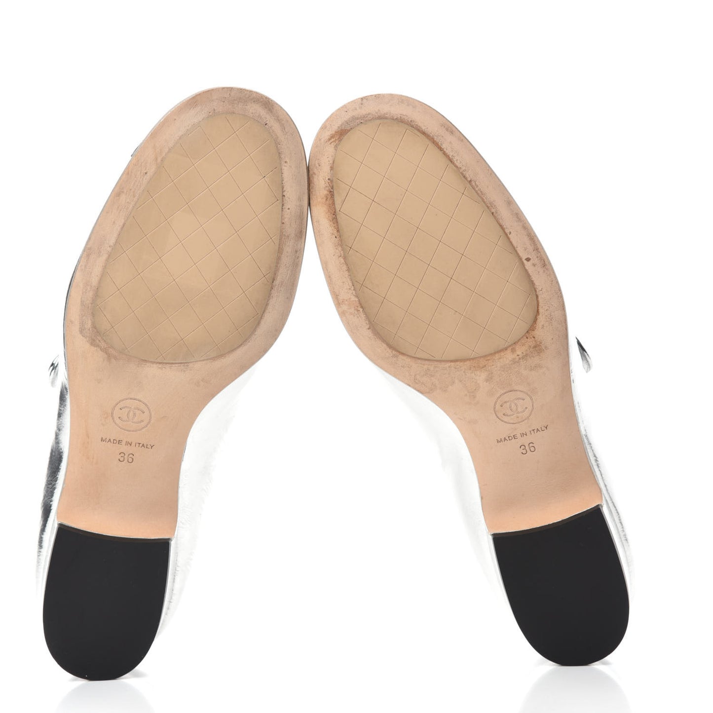 Laminated Goatskin Mary Jane Strap Pumps 36 Silver
