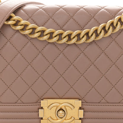 Chanel Lambskin Quilted Medium Boy Flap Beige 8 of 13