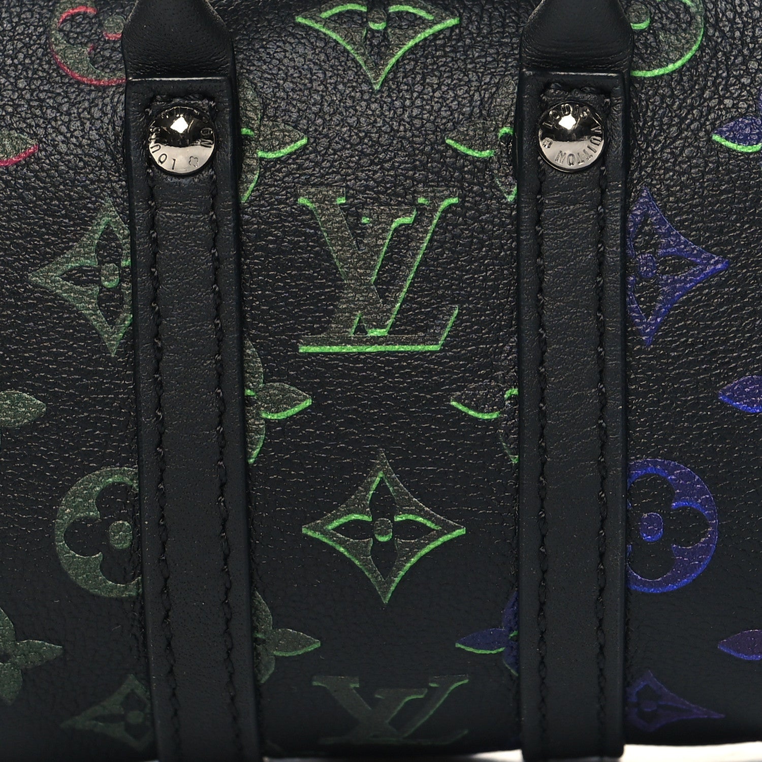 Louis Vuitton Monogram Spotlight Mini Keepall Bag Charm Key Holder Black Borealis 7 of 10