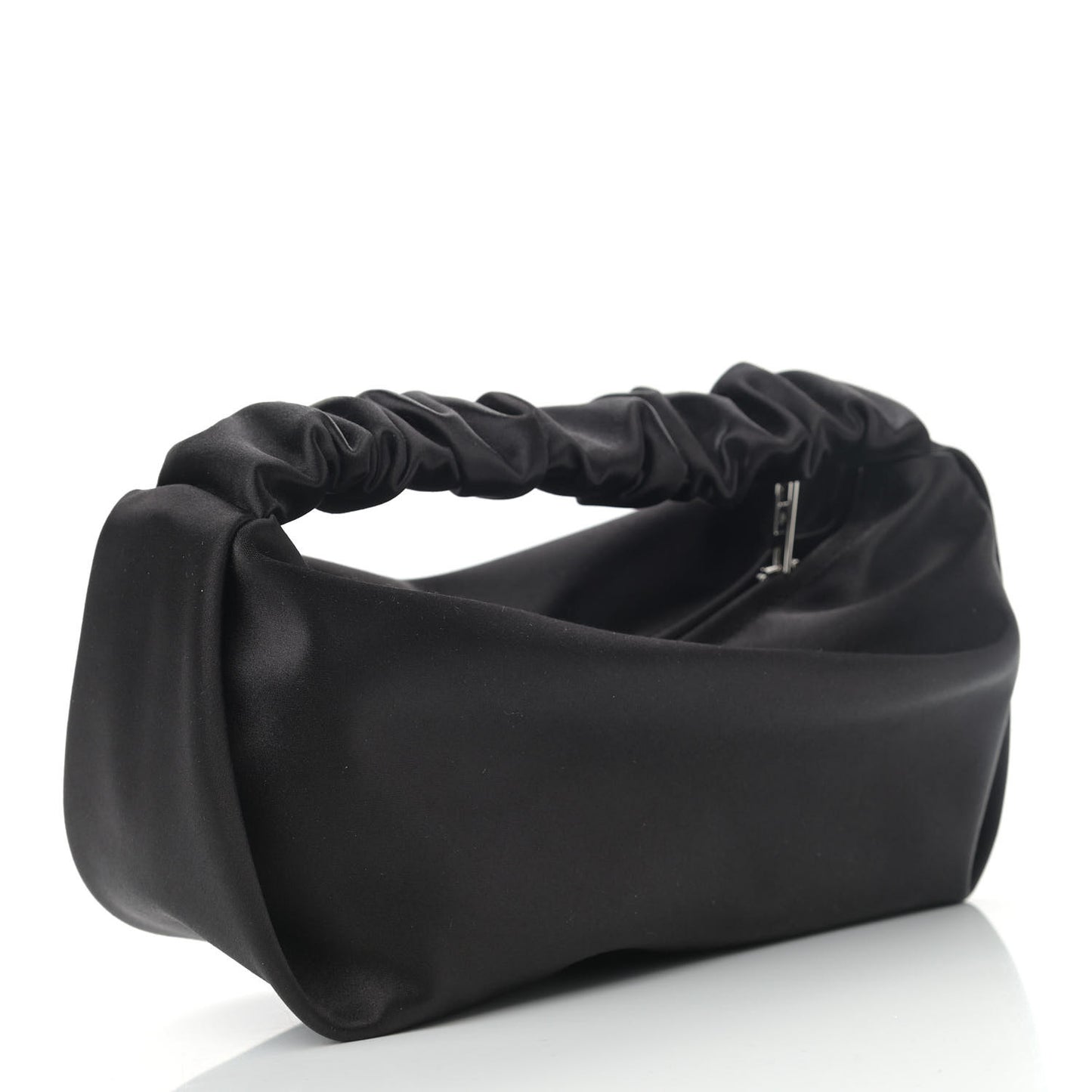 Satin Mini Scrunchie Bag Black