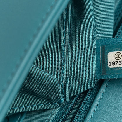 Chanel Lambskin Quilted New Medium Boy Flap Turquoise 7 of 13