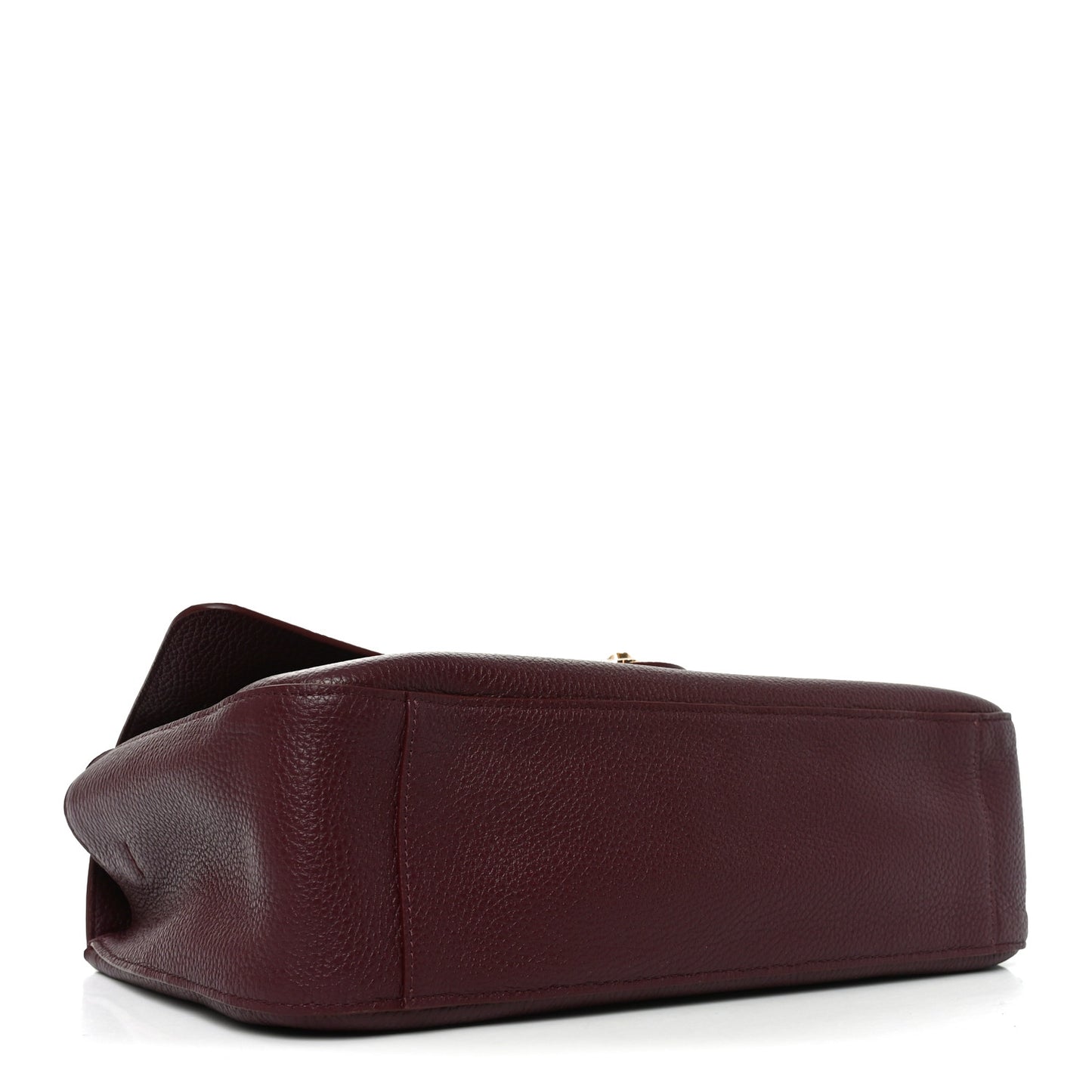 Grained Calfskin Small Souplissimo Maxi Flap Burgundy
