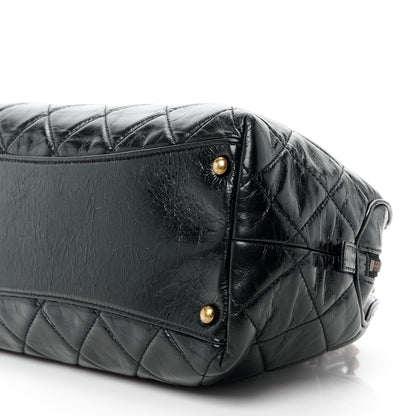 Chanel Glazed Calfskin Castle Rock Bowling Bag Black 11 of 12
