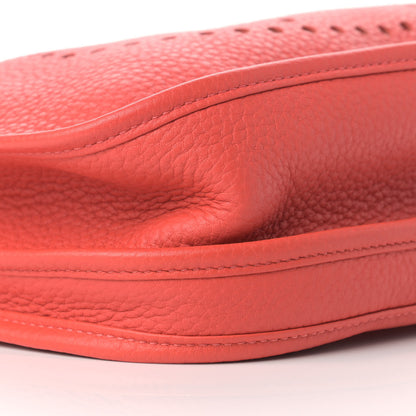 Hermes Taurillon Clemence Evelyne III PM Rouge Pivoine 7 of 9