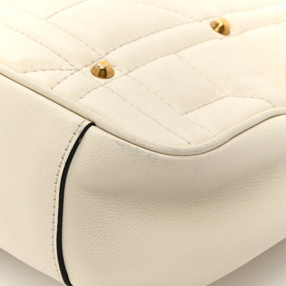 Gucci Calfskin Matelasse Studded Medium GG Marmont Shoulder Bag White 19 of 19