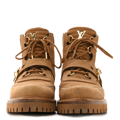 Louis Vuitton Suede Calfskin Monogram Mens Creeper Ankle Boots 9.5 Beige 3 of 11