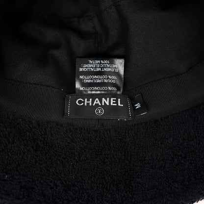 Chanel Terry Cloth CC Bucket Hat M Black 4 of 4