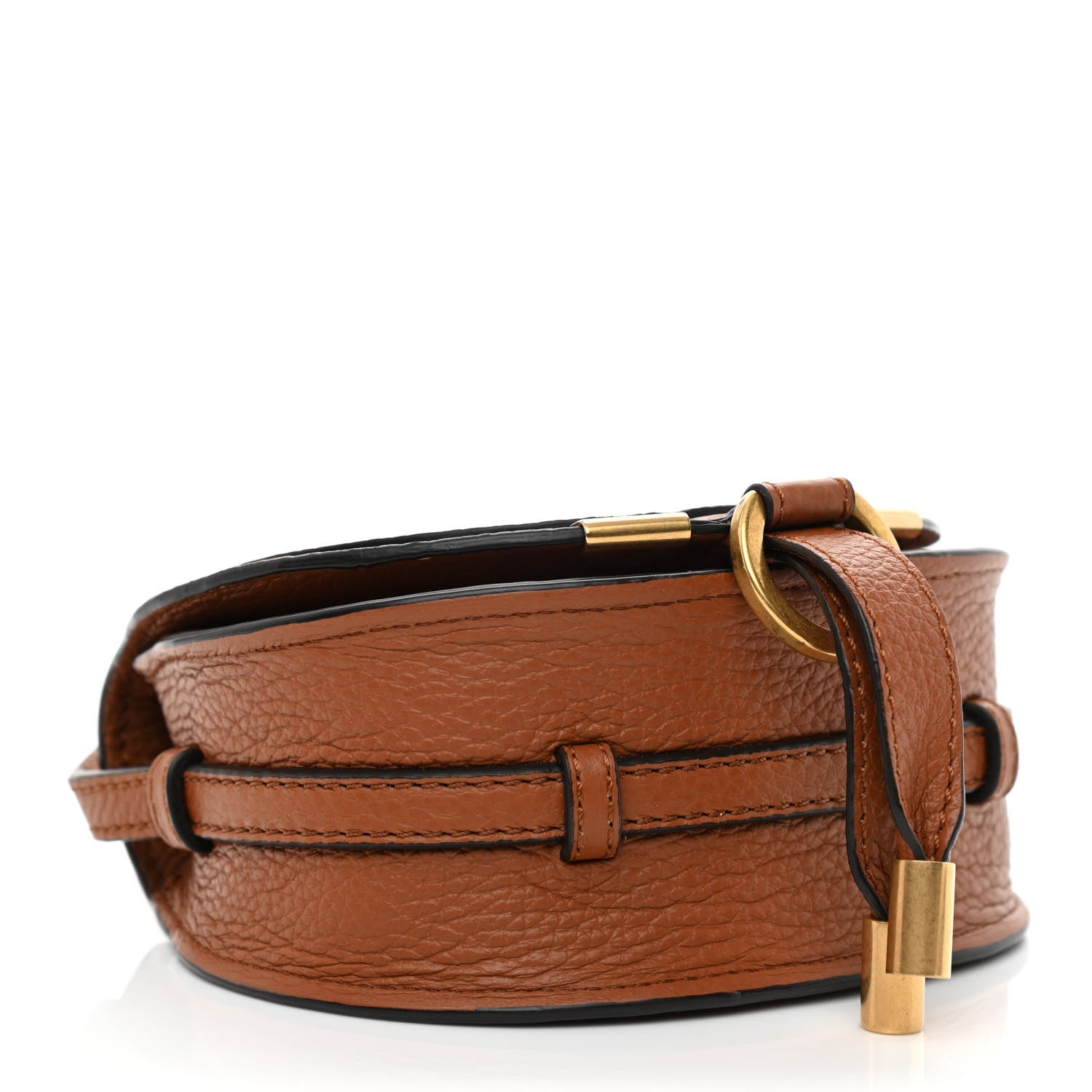 Chloe Calfskin Nano Marcie Saddle Bag Tan 4 of 10