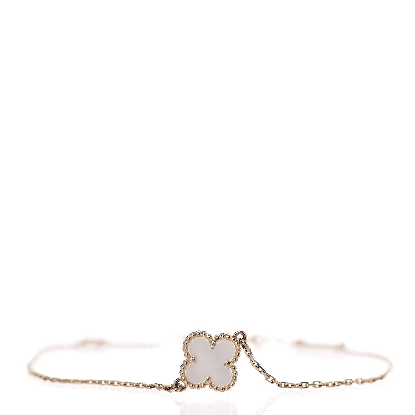18K Yellow Gold Mother of Pearl Sweet Alhambra Bracelet