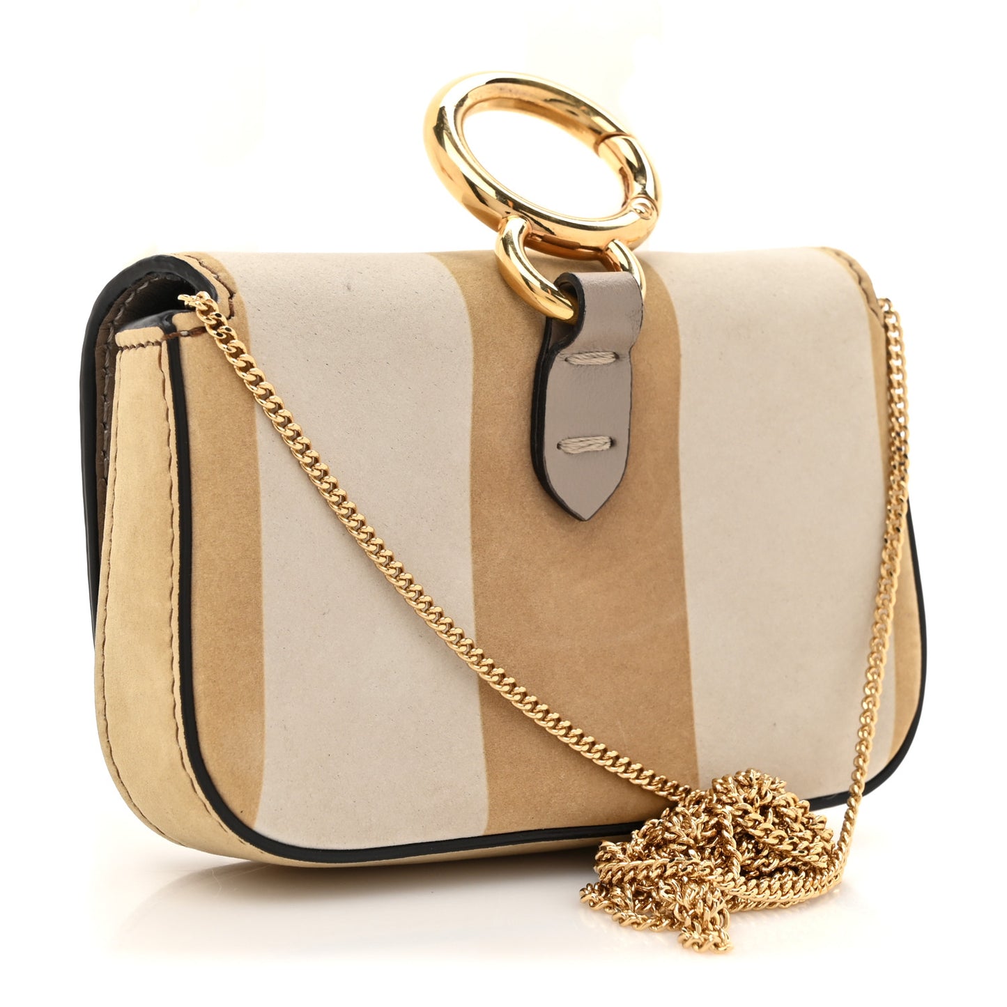 Nubuck Pequin Nano Baguette Charm Sand Tortora
