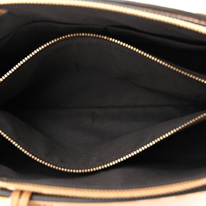Fendi Vitello King Elaphe Python Print Logo Medium By The Way Boston Bag Miele Scuro Makeup 6 of 11