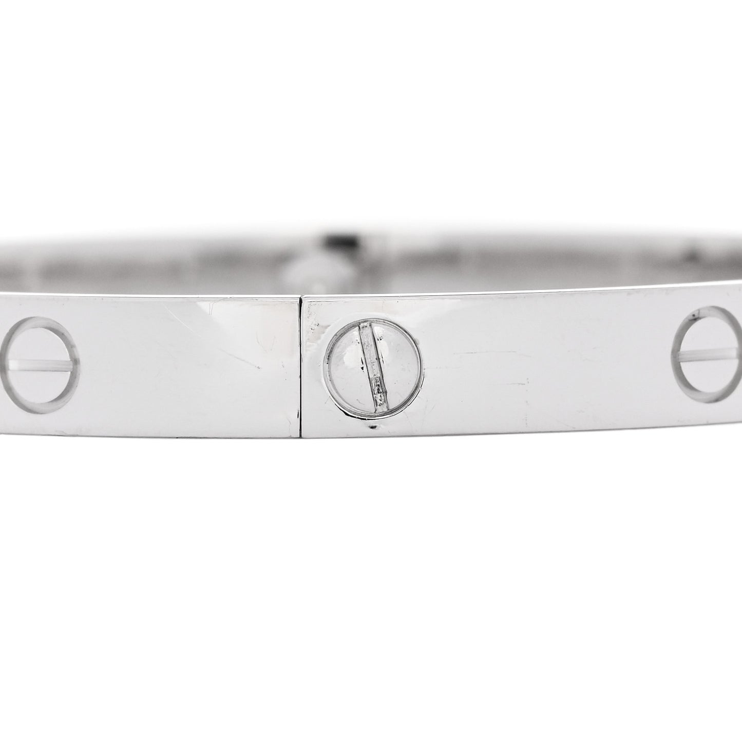 18K White Gold 4 Diamond Love Bracelet 19